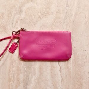Coach Wristlet Wallet - Pink Genuine Leather